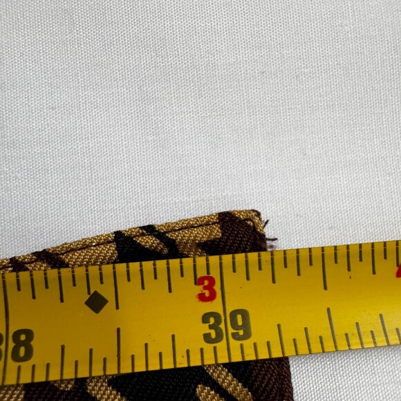 Talbots Classic Silk Wrap Skirt - Bridle Motif & Houndstooth black & tan- Size 8 - Picture 7 of 8